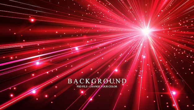 PSD red light beams laser lights and fireworks background