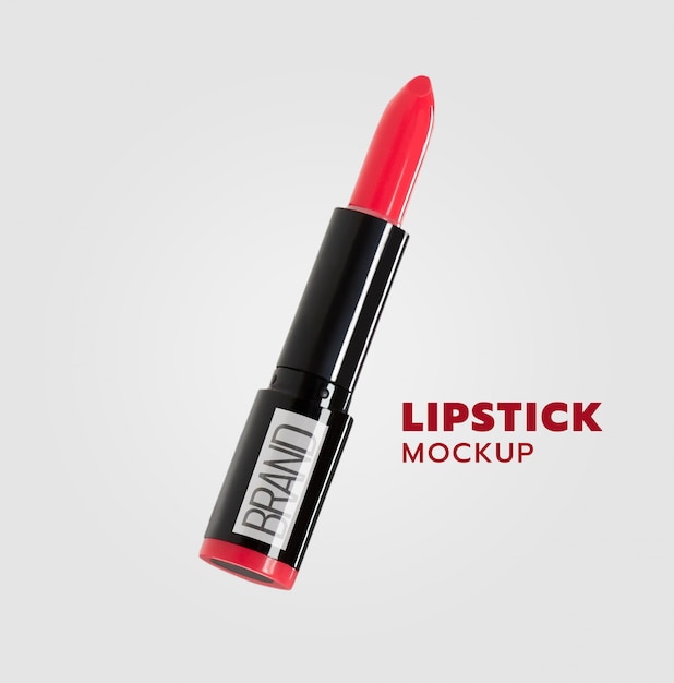 red lipstick cosmetic mockup