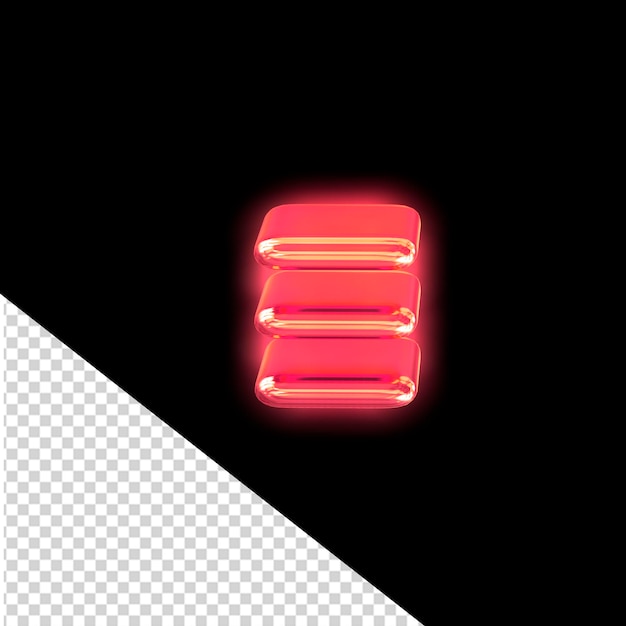 PSD red luminous symbol