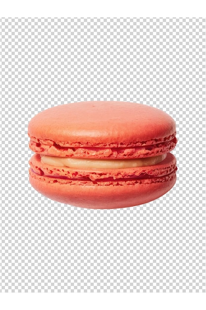 PSD a red macaron with a white background