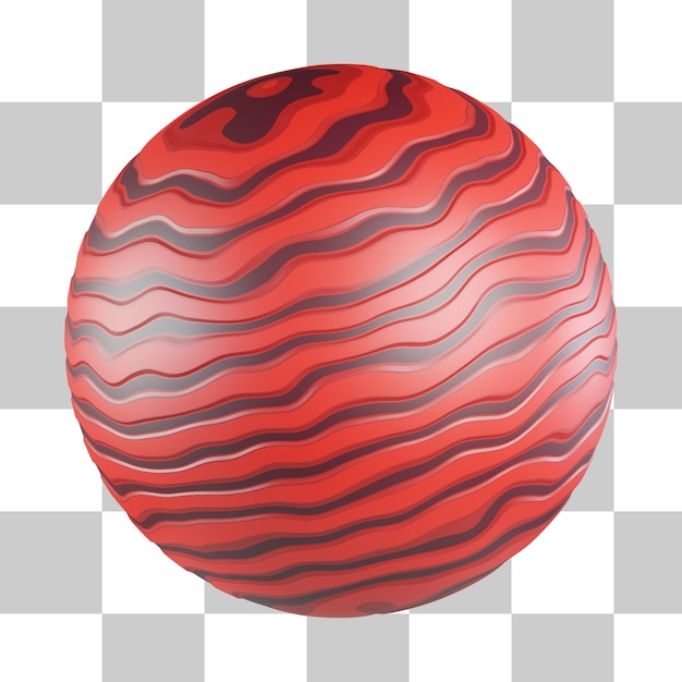 Red Mars Planet 3D Icon