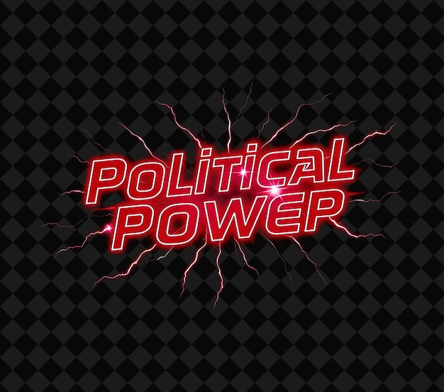 a red neon sign that says political power