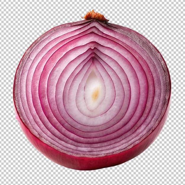 PSD red onion on transparent background