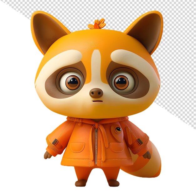 PSD red panda png