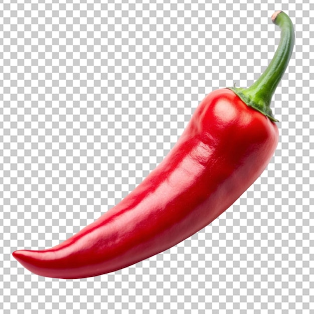 Red Paprika pepper isolated on transparent background