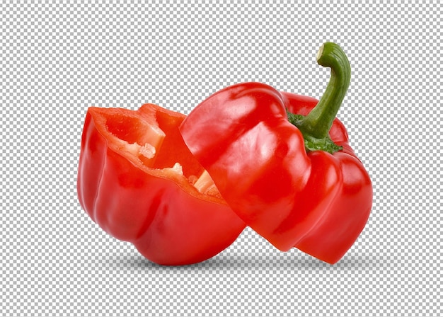 Red pepper isolated on alpha layer