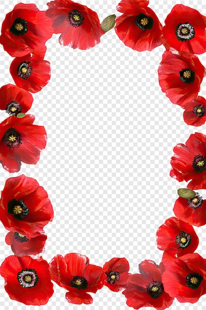 red poppies on a white background