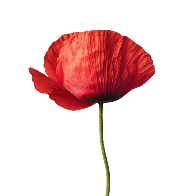 Red poppy flower isolated