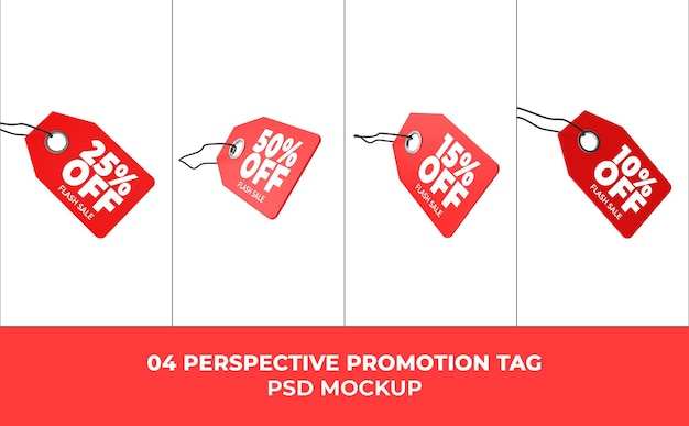 Red Promotion offer Tag. high quality 3d rendered with transparent background