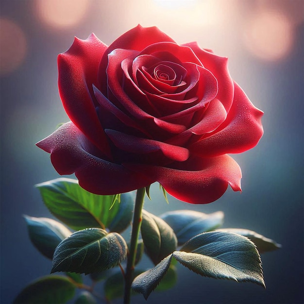 Red rose HD wallpaper background illustration cartoon animation design material