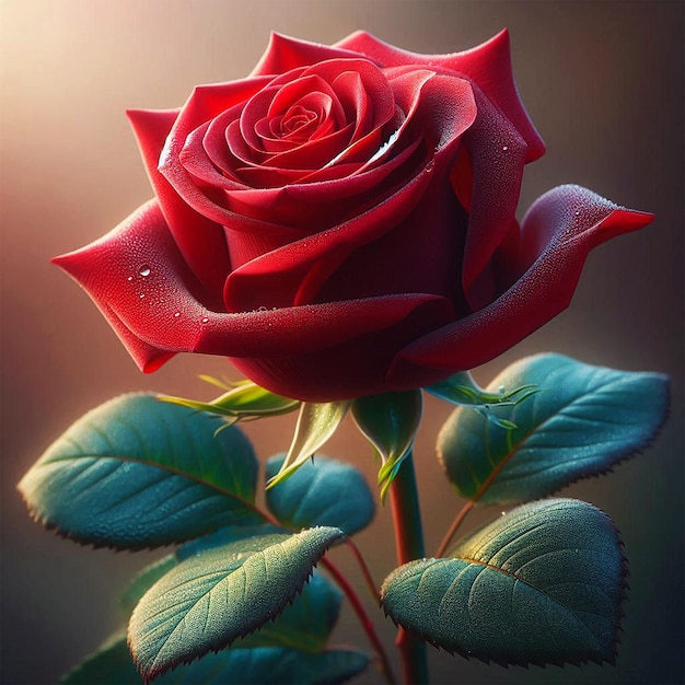 Red rose HD wallpaper background illustration cartoon animation design material