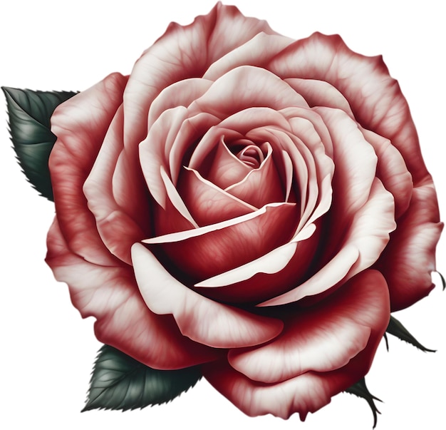 Red rose painting in full bloom red rose tattoo Rose illustration