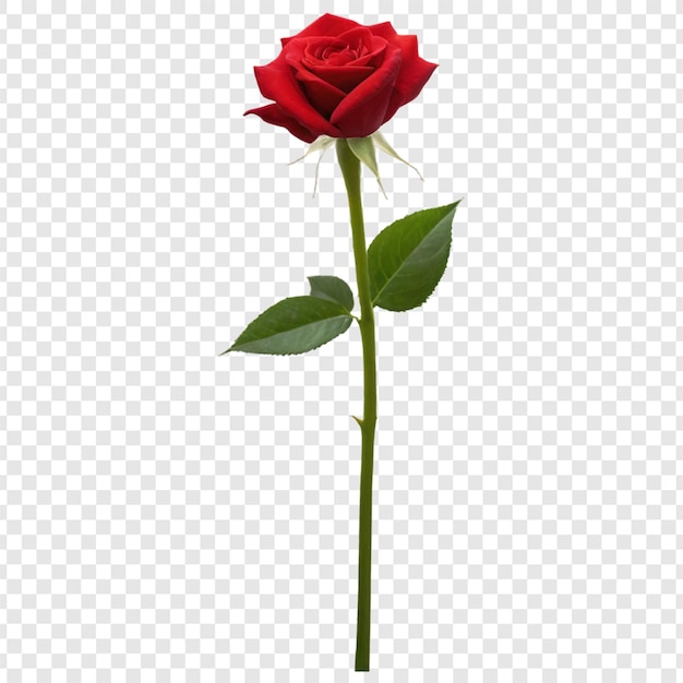 red rose on a transparent background