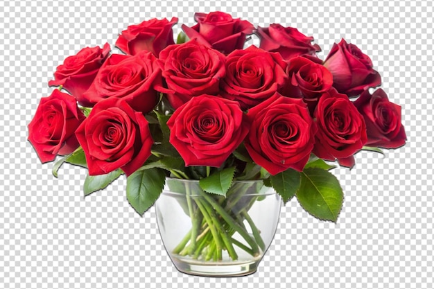 Red Roses in a Vase png