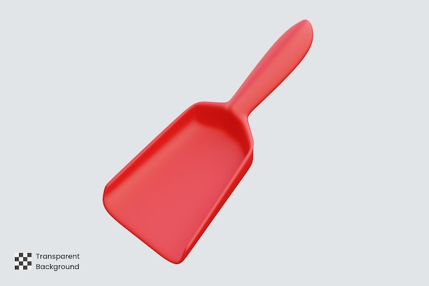 Red Scoop 3D Icon Illustrations