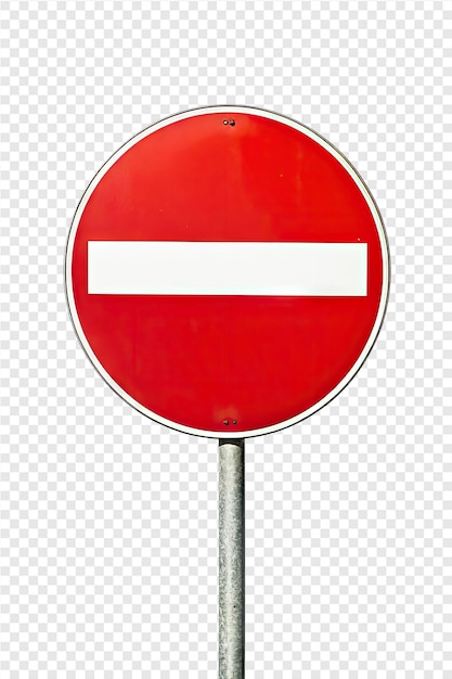 PSD a red sign with a white line through it