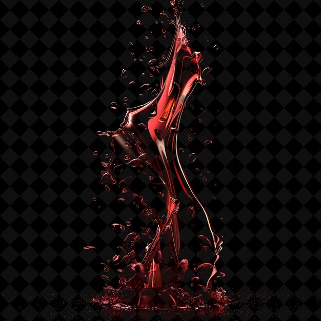 PSD a red splash of liquid with the words quot splashes quot on it