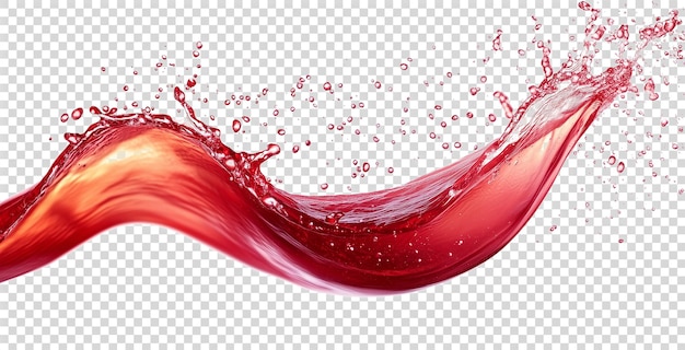 PSD red splash of water with bubbles that are red and red