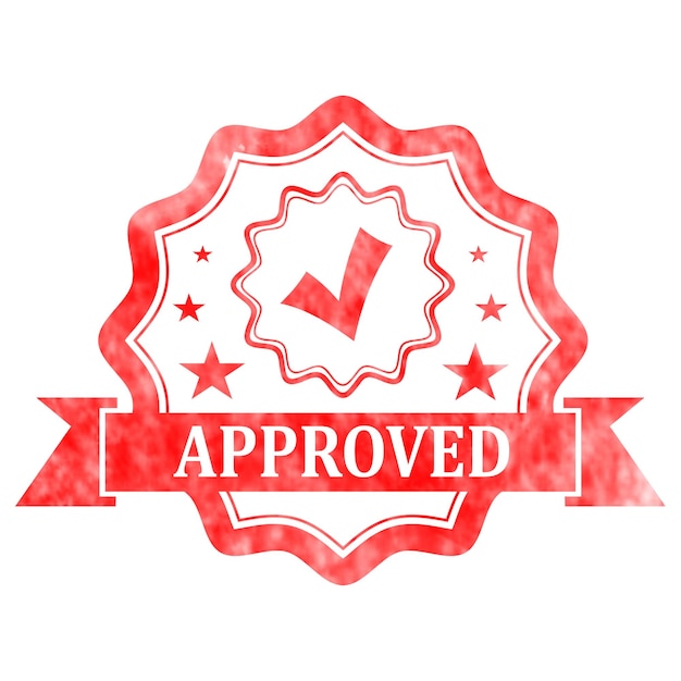 a red stamp with the word approved is displayed on a white background