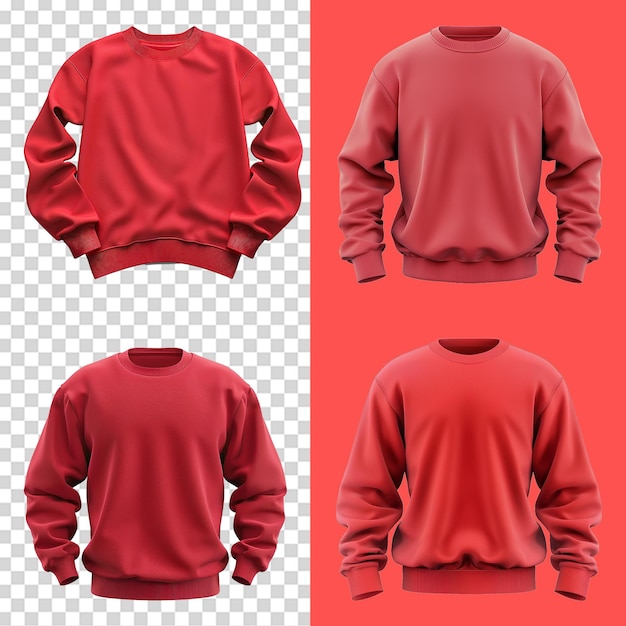 PSD a red sweatshirt with the word  t - shirt  on it