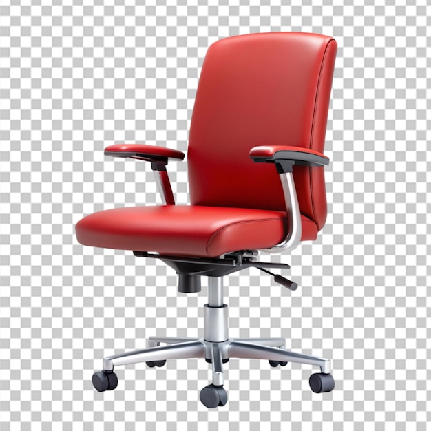 red task chair isolated on transparent background