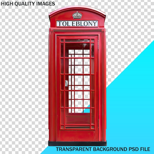 a red telephone box with a picture of a phone box on it