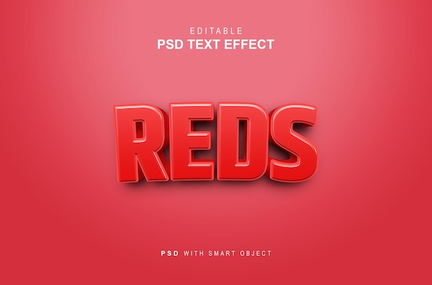 Red text style effect