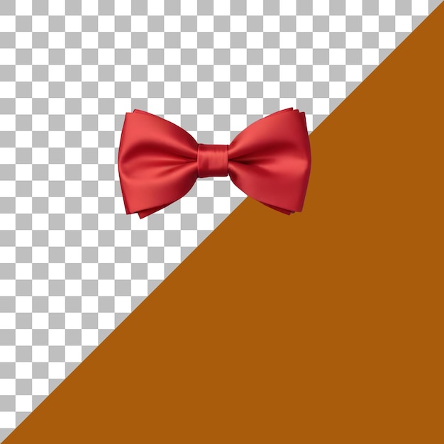 Red Tie Bow isolated on a transparent background