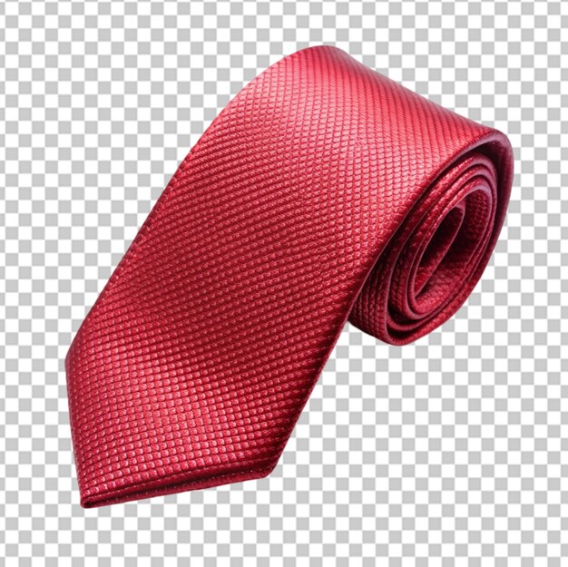 Red tie isolated on transparent background