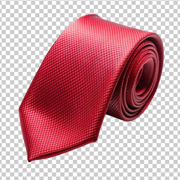 Red tie isolated on transparent background