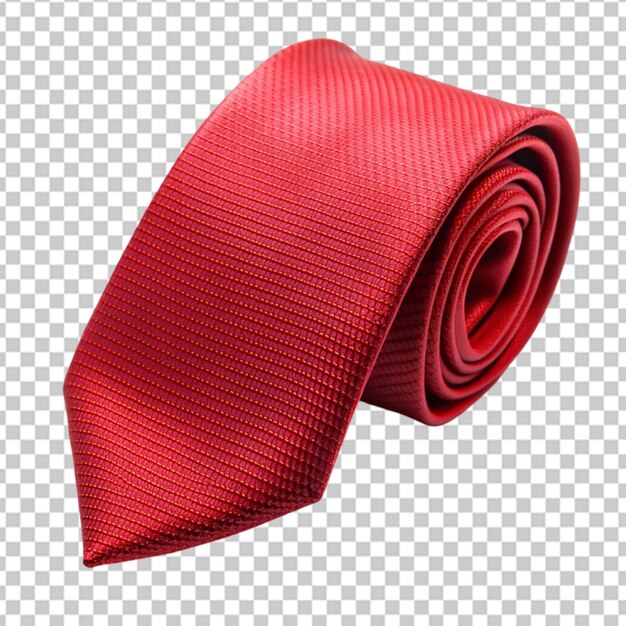 Red tie isolated on transparent background