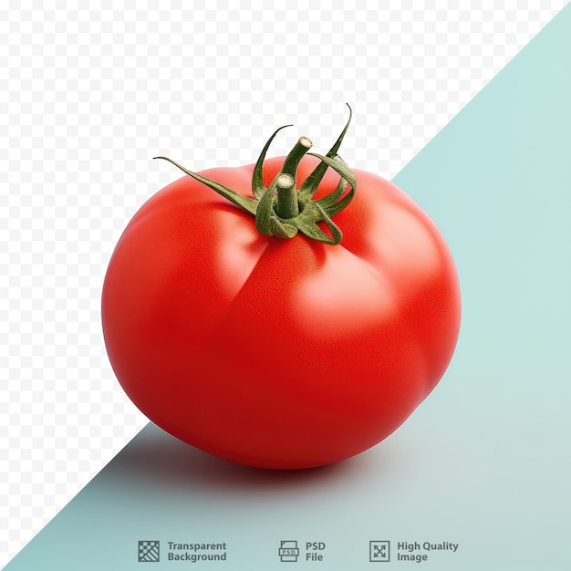 a red tomato is shown on a white background.