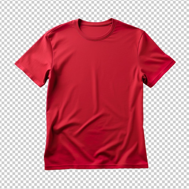 PSD red tshirt isolated on transparent background