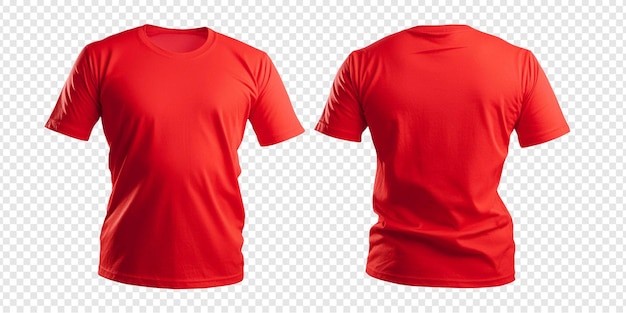 Red tshirt for mockup front and back