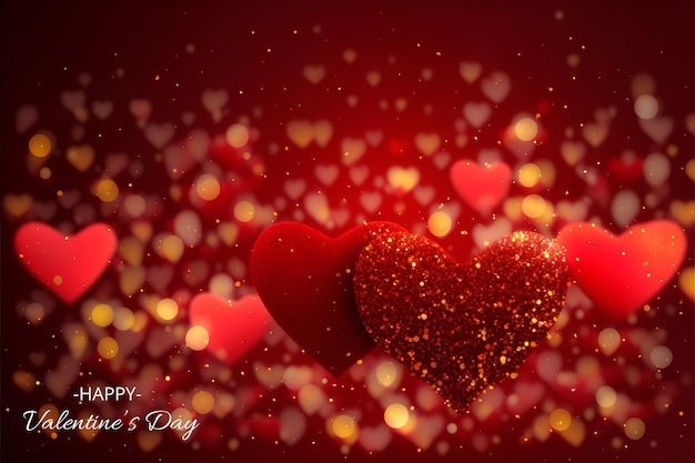 Red valentines day party heart background