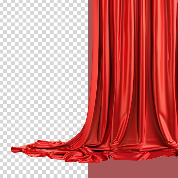 Red Wall Curtains on Transparent background