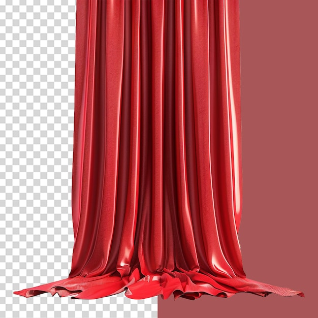 Red Wall Curtains on Transparent background