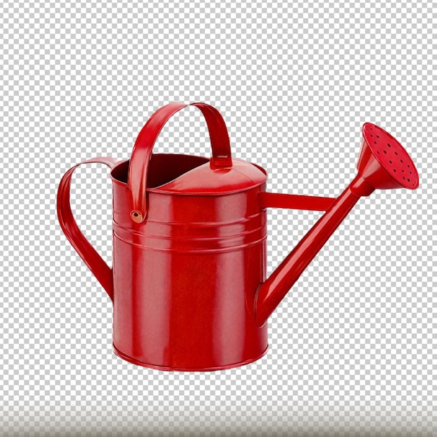 red watering can for gardening Isolated on white isolated on transparent background