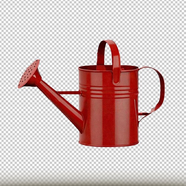 red watering can for gardening Isolated on white isolated on transparent background