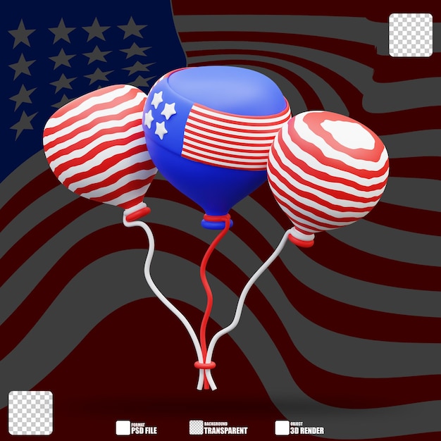 a red white and blue balloon with the words usa on it