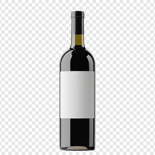 Red Wine Bottle Mockup