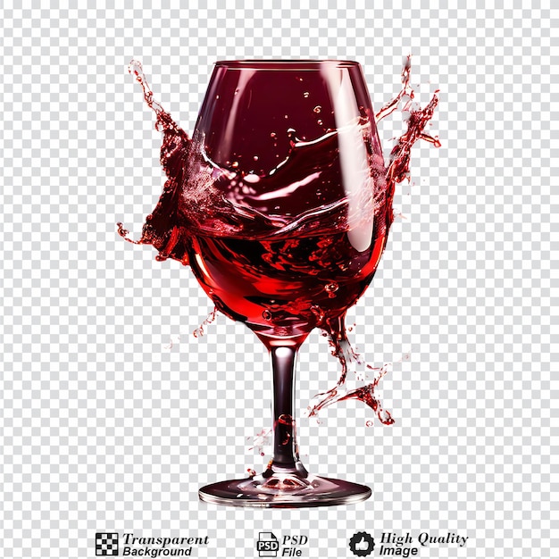 red wine splash isolated on transparent background