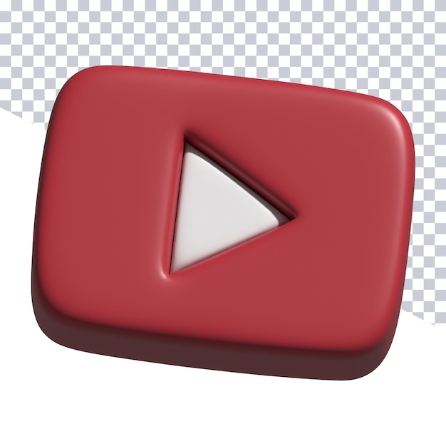 A red youtube icon with a white triangle on the left side.