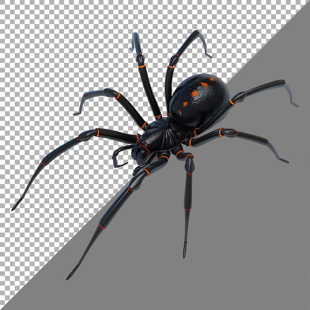 Redback spider on Transparent Background Ai Generated