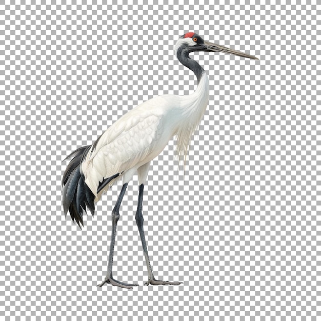 Redcrowned crane on Transparent Background Ai Generated