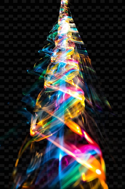 PSD refracted light with colorful dispersion prismatic radiant e png y2k neon light effect design