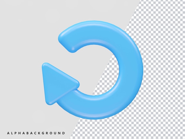 Refresh icon 3d render