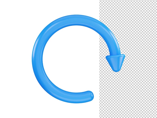 refresh icon 3d rendering vector illustration