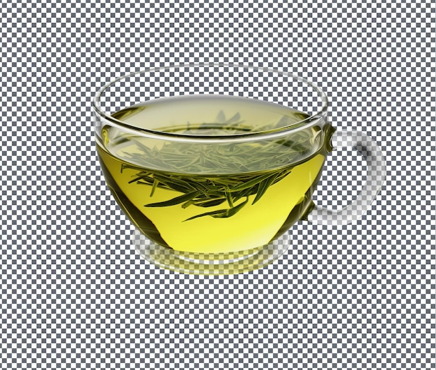 Refreshing Green Tea isolated on transparent background