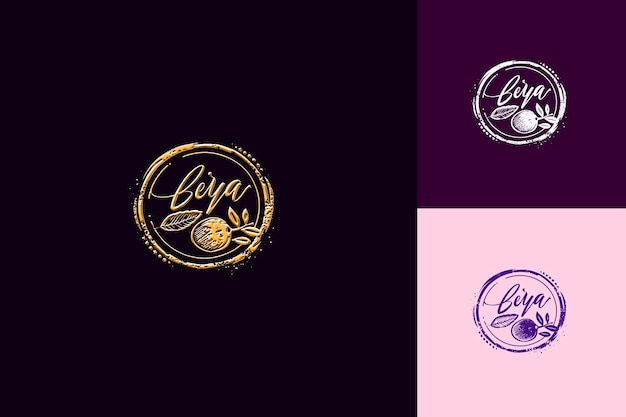 PSD refreshing lychee wordmark logo with elegant script text and creative and minimalist vector designs